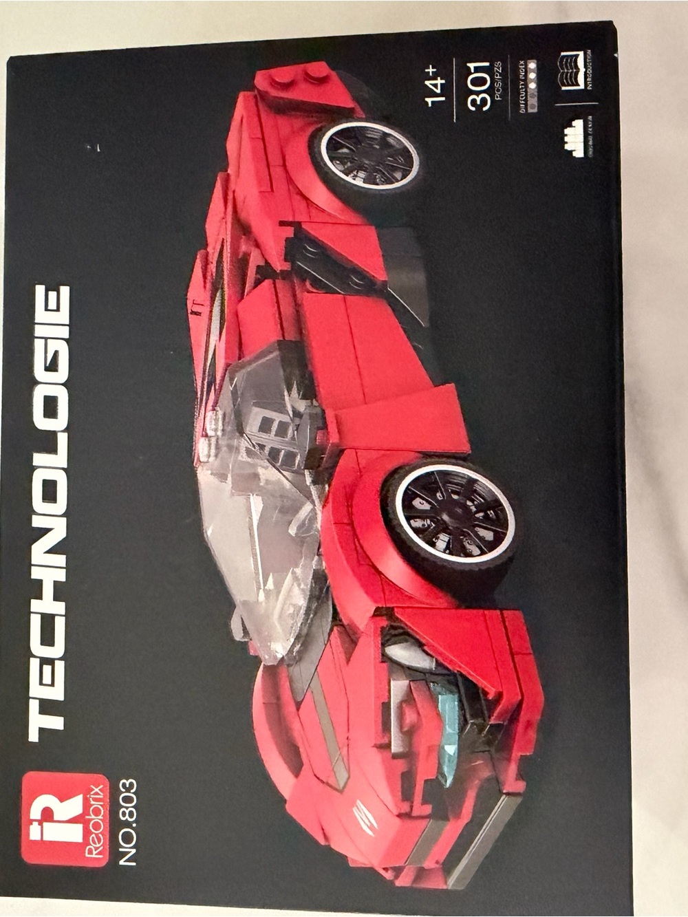 Red Technologic Sports Car Building Set - 301 Pieces